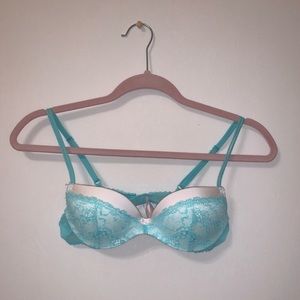 Victoria’s Secret Blue Lace Bra Push Up